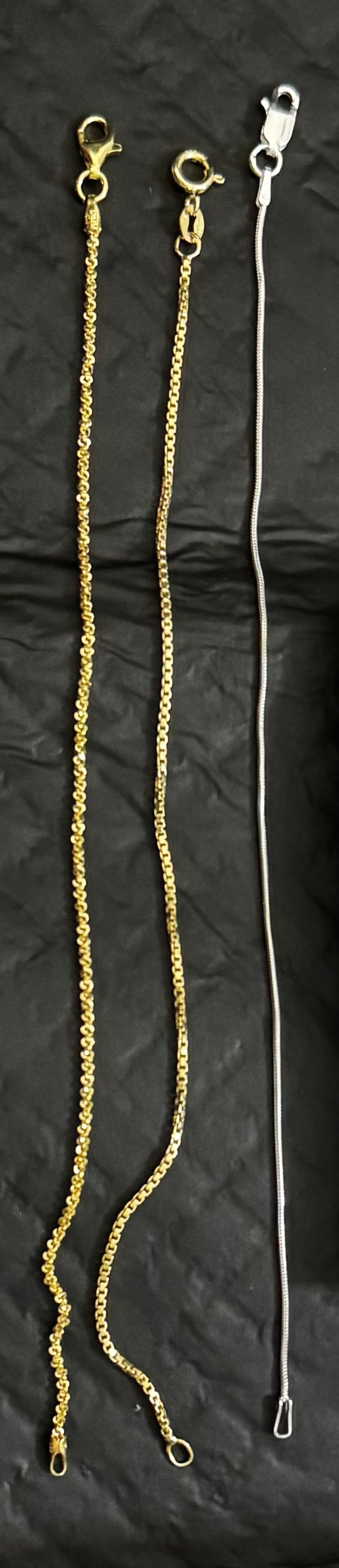 7” 925s and 14k gold over 925s Bracelets